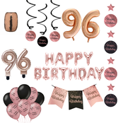 96 jaar Verjaardag Versiering Pakket Rose Gold
