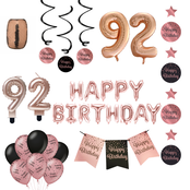 92 jaar Verjaardag Versiering Pakket Rose Gold