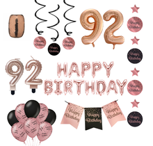 92 jaar Verjaardag Versiering Pakket Rose Gold