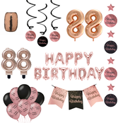 88 jaar Verjaardag Versiering Pakket Rose Gold