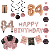 84 jaar Verjaardag Versiering Pakket Rose Gold