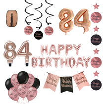 84 jaar Verjaardag Versiering Pakket Rose Gold