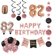 82 jaar Verjaardag Versiering Pakket Rose Gold
