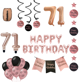 71 jaar Verjaardag Versiering Pakket Rose Gold
