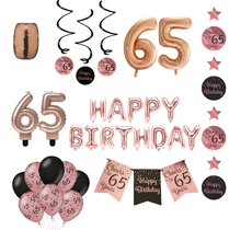 65 jaar Verjaardag Versiering Pakket Rose Gold