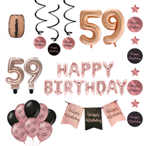 59 jaar Verjaardag Versiering Pakket Rose Gold