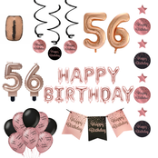56 jaar Verjaardag Versiering Pakket Rose Gold