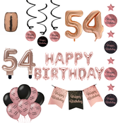 54 jaar Verjaardag Versiering Pakket Rose Gold 54 jaar Verjaardag Versiering Pakket Rose Gold