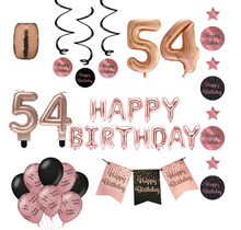 54 jaar Verjaardag Versiering Pakket Rose Gold
