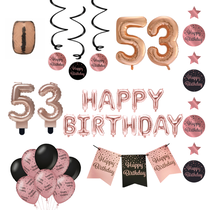 53 jaar Verjaardag Versiering Pakket Rose Gold