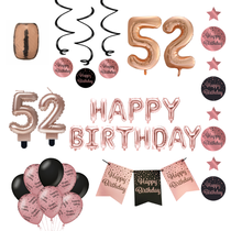 52 jaar Verjaardag Versiering Pakket Rose Gold