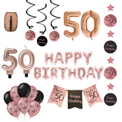 50 jaar Verjaardag Versiering Pakket Rose Gold