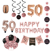 50 jaar Verjaardag Versiering Pakket Rose Gold