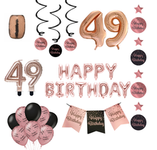 49 jaar Verjaardag Versiering Pakket Rose Gold