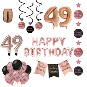 49 jaar Verjaardag Versiering Pakket Rose Gold