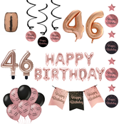 46 jaar Verjaardag Versiering Pakket Rose Gold