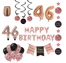 46 jaar Verjaardag Versiering Pakket Rose Gold