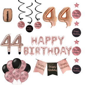 44 jaar Verjaardag Versiering Pakket Rose Gold