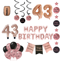 43 jaar Verjaardag Versiering Pakket Rose Gold