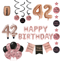 42 jaar Verjaardag Versiering Pakket Rose Gold