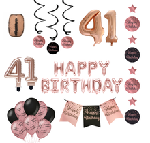 41 jaar Verjaardag Versiering Pakket Rose Gold