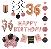 36 jaar Verjaardag Versiering Pakket Rose Gold