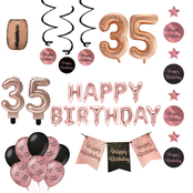 35 jaar Verjaardag Versiering Pakket Rose Gold