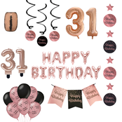 31 jaar Verjaardag Versiering Pakket Rose Gold