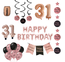 31 jaar Verjaardag Versiering Pakket Rose Gold