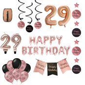 29 jaar Verjaardag Versiering Pakket Rose Gold