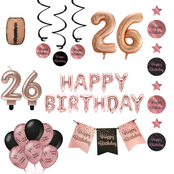 26 jaar Verjaardag Versiering Pakket Rose Gold
