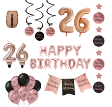 26 jaar Verjaardag Versiering Pakket Rose Gold