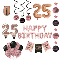 25 jaar Verjaardag Versiering Pakket Rose Gold