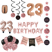 23 jaar Verjaardag Versiering Pakket Rose Gold