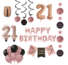 21 jaar Verjaardag Versiering Pakket Rose Gold