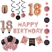 18 jaar Verjaardag Versiering Pakket Rose Gold