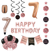 7 jaar Verjaardag Versiering Pakket Rose Gold 7 jaar Verjaardag Versiering Pakket Rose Gold