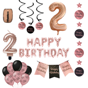 2 jaar Verjaardag Versiering Pakket Rose Gold