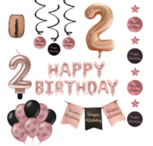 2 jaar Verjaardag Versiering Pakket Rose Gold