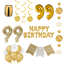 99 jaar Verjaardag Versiering Pakket Gold
