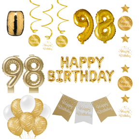 98 jaar Verjaardag Versiering Pakket Gold