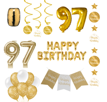 97 jaar Verjaardag Versiering Pakket Gold
