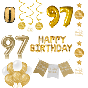 97 jaar Verjaardag Versiering Pakket Gold