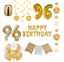 96 jaar Verjaardag Versiering Pakket Gold