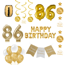 86 jaar Verjaardag Versiering Pakket Gold