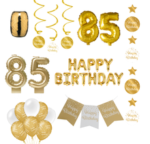 85 jaar Verjaardag Versiering Pakket Gold