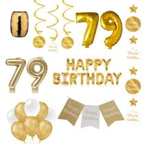 79 jaar Verjaardag Versiering Pakket Gold