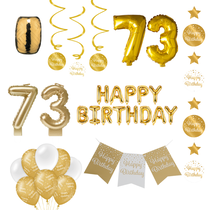 73 jaar Verjaardag Versiering Pakket Gold