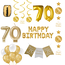 Feest-vieren 70 jaar Verjaardag Versiering Pakket Gold Feest-vieren 70 jaar Verjaardag Versiering Pakket Gold