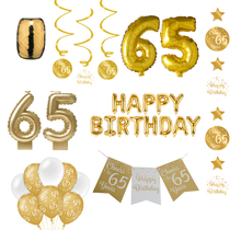 65 jaar Verjaardag Versiering Pakket Gold